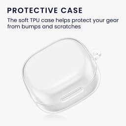 kwmobile Earphones Case for Anker Soundcore P30i Case - Clear TPU Silicone Earbuds Cover - Transparent — thumbnail 5