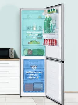 Heinrich´s HKS 3095 Koel- en vriescombinatie 304 liter - No Frost - XXL - koelvolume 207 l, vriesvak 97 l - stil 39 dB - energieklasse E - inox — thumbnail 6