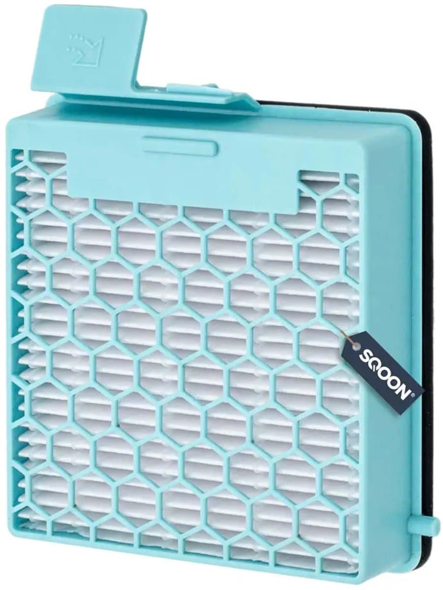 SQOON® Hygiene AirClean HEPA-filter geschikt voor Miele SF-HY 60 stofzuigers - Gelijk aan model: 11639240 - Vervangt origineel voor schone en allergievrije uitblaaslucht — afbeelding 1