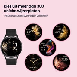 Siltcon® Auréa Smartwatch Dames & Heren - Horloge Dames - Stappenteller Horloge Dames - Hartslagmeter - Slaapmonitor - Saturatiemeter - Geschikt voor iOS/Android - AMOLED - RVS - Elke pols - Incl. 5 Bandjes — thumbnail 8