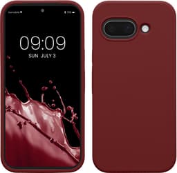 kwmobile telefoonhoesje geschikt voor Google Pixel 9a - Hoesje met siliconen coating - Smartphone case in wijnrood — thumbnail 1