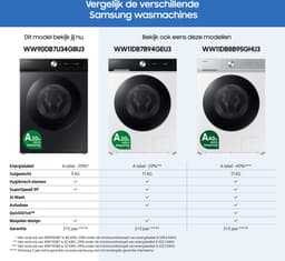 Samsung Bespoke WW90DB7U34GBU3 - 7000 serie - Zwart - Wasmachine - 20% zuiniger dan energielabel A — thumbnail 3