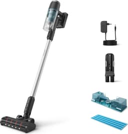 Philips Steelstofzuiger Met Dweilfunctie XC3131/01 - Draadloos - Zuigmond met LED verlichting - Zonder Zak - Handstofzuiger - Alle Vloertypen - Matzwart — thumbnail 20