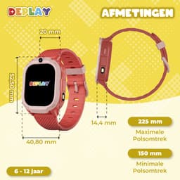 DEPLAY 4G KidsWatch Explorer - GPS Horloge Kind - Smartwatch Kinderen - Kinderhorloge - Smartwatch Kind - Kinder Smartwatch – Rood — thumbnail 2