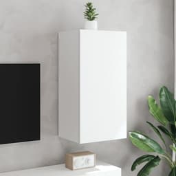 Zwevend TV Meubel met LED Verlichting Wit - Wandkast voor Televisie — thumbnail 4
