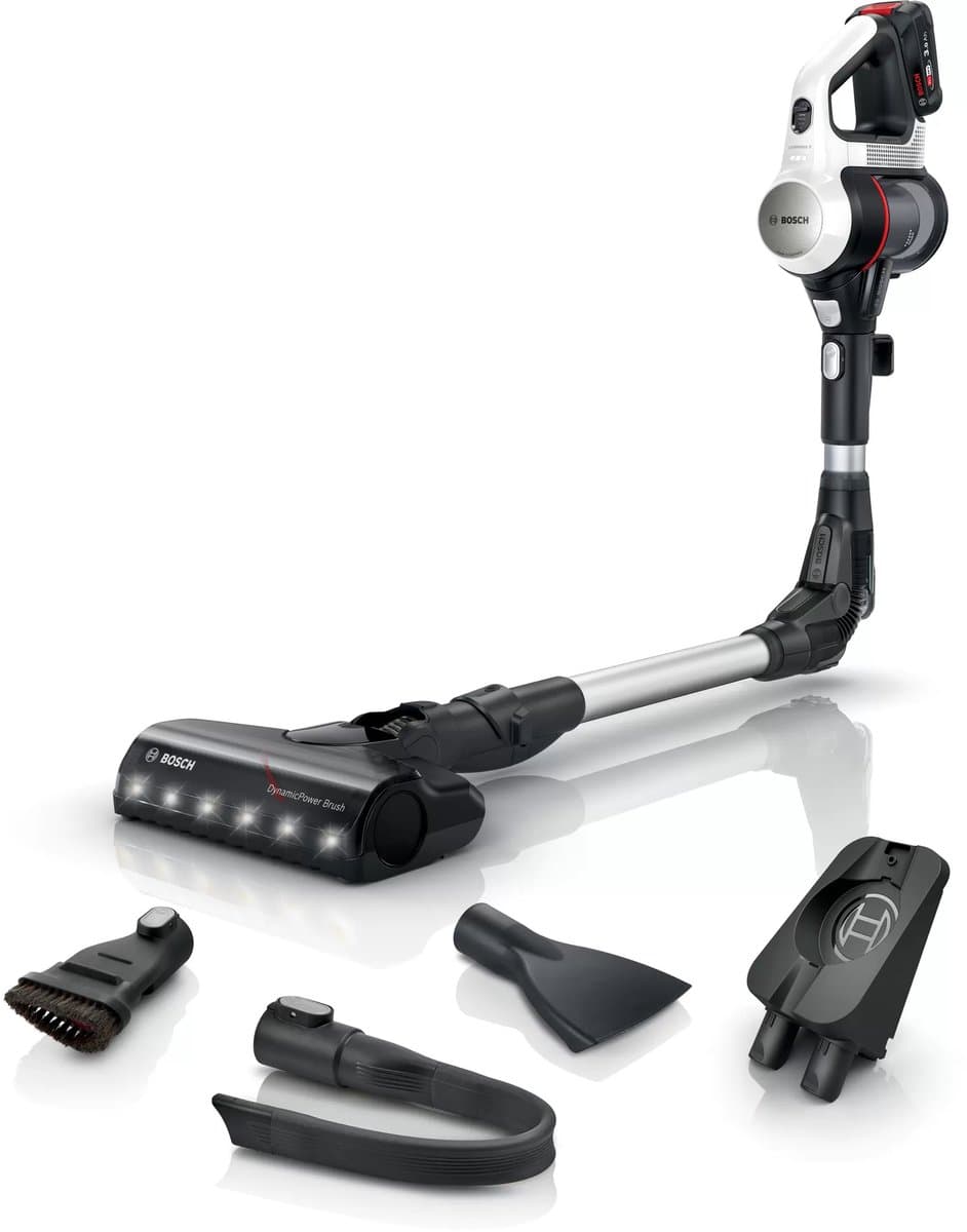 Bosch Unlimited 7 – Steelstofzuiger Draadloos 220W – Draadloze Stofzuiger – Op Accu – Zonder Zak – BBS711W — afbeelding 1