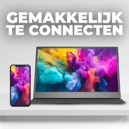 Denver Portable Monitor - Full HD - 15.6" - Draagbare Monitor - Lederen Hoes - HDMI - USB-C - PMO15604 — thumbnail 11