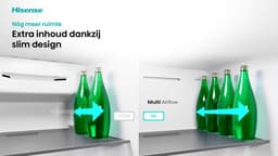 Hisense RS3P558NEFD - Amerikaanse koelkast - No-Frost - 178 cm hoog - 544 liter - Energielabel D - Invriesvermogen 12 kg/24u - Geluidsniveau 37 dB - LED Display - SuperCool - FastFreeze - Deuralarm - Inverter Compressor - Multi Airflow — thumbnail 9