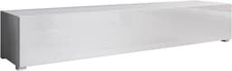 TV-meubel met poten, breed 180 cm, hoogglans wit, 3 compartimenten, modern design — thumbnail 1