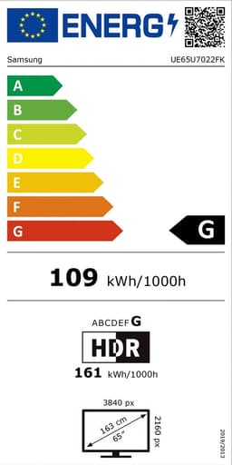 Samsung UE65U7022F - 65 inch - 4K LED - 2025 - Buitenlands model — thumbnail 2