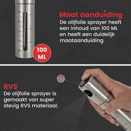 GrillX Olijfolie Sprayer - Luxe Olie Sprayer - Olijfolie Fles Verstuiver voor Keuken - Oliefles Cooking Spray - BBQ Accesoires - Airfryer — thumbnail 4