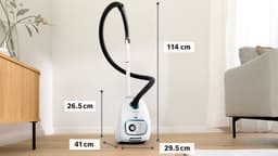 Bosch ProHygienic BGB41HYG1H Serie 4 - Stofzuiger met zak - 11 mtr bereik - ULPA15 - Wit — thumbnail 4