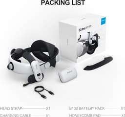 BOBOVR S3 Pro voor Meta Quest 3 / 3S | Comfortabele riem met B100-batterij en koelventilator — thumbnail 6