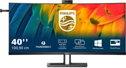 Philips 40B1U6903CH 6000 Series - LED-monitor - gebogen - USB - 39.7" - 5120 x 2160 WUHD @ 75 Hz - IPS - 300 cdm² - 1000:1 - HDR10 - 4 ms - Thunderbolt 4, 2xHDMI, DisplayPort - luidsprekers - textuurzwart — thumbnail 6