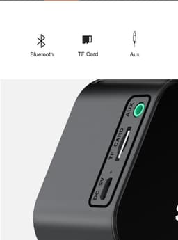 Digitale wekker met bluetooth speaker, radio, spiegel en TF ingang. — thumbnail 5