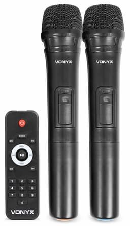 Mobiele speaker - Vonyx SPJ-PA915 Bluetooth speaker met accu en 2 draadloze microfoons — thumbnail 8