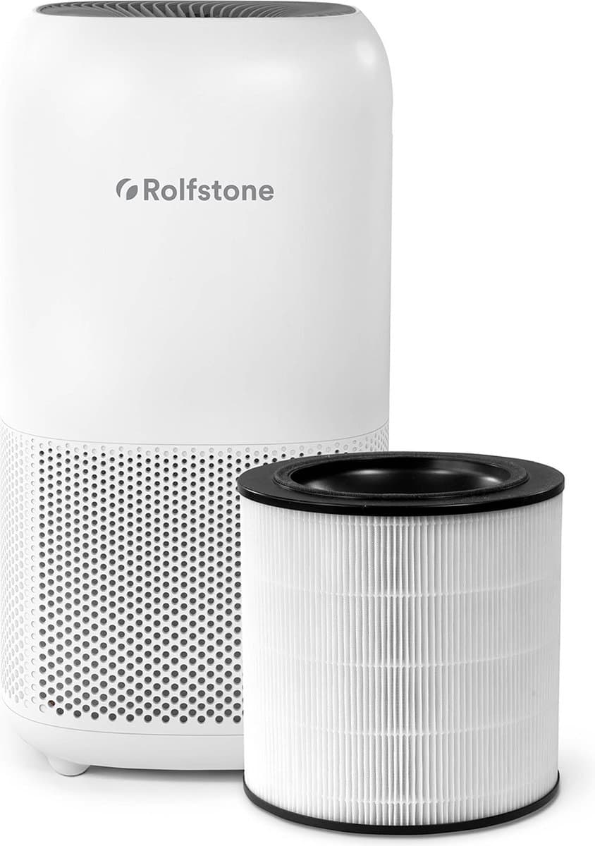 Rolfstone Air Balance XL Luchtreiniger – HEPA 13 + koolstoffilter – CADR 460 m³/u – Voor ruimtes tot 144 m² – Vermindert stof en pollen – 3 standen + turbo + slaapstand + automatische stand – Luchtkwaliteitsindicator — afbeelding 1