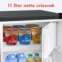 KitchenBrothers Koelkast - 81L - Tafelmodel Koelkast met Vriesvak - Koelvriescombinatie - IJskast - Frigo - Vrijstaand - Zwart — thumbnail 6