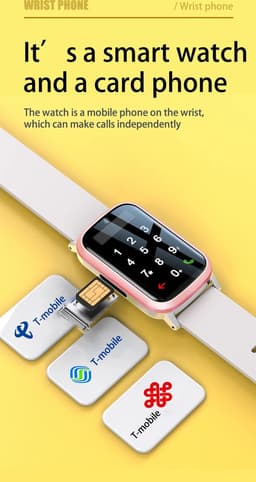 DrPhone Zone3 - 4G GPS Smartwatch - Waterdicht, Real-Time Locatie, Camera, SOS - Voor Ouderen en Kinderen - Roze / Wit — thumbnail 8