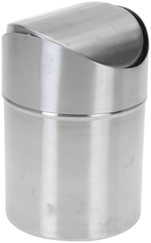 Ronde RVS Tafelafvalbak - 1,5 L, Zilver — afbeelding 1