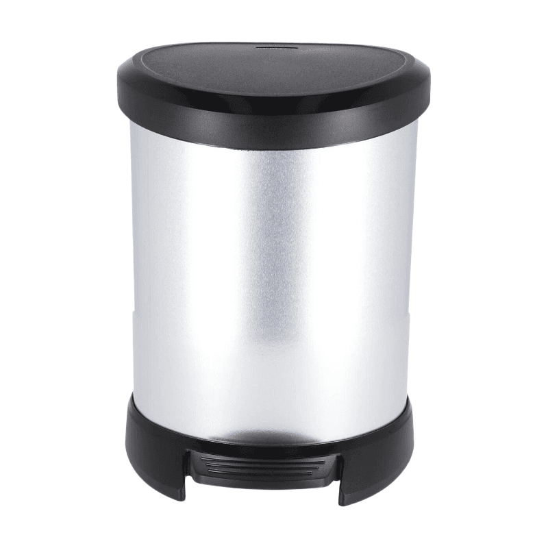 Curver Curver Decobin pedaalemmer - 5 liter - metallic - premium opbergoplossing, duurzaam kunststof, moderne huisorganisatie — afbeelding 1