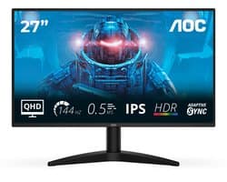 AOC Q27B36X 27 inch QHD IPS Monitor Gaming 144Hz