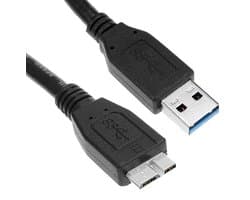 USB 3.0 Vervangende Micro-B naar USB-A Datakabel voor Externe Harde Schijven