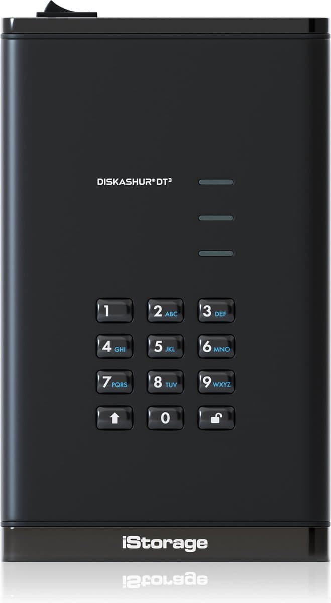 iStorage diskAshur DT3 HDD – externe harde schijf – 24TB – USB – 256-bit – Zwart — afbeelding 1
