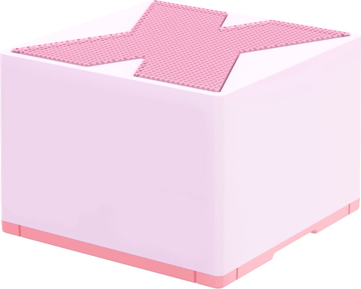 Mini speaker- X1 bluetooth draagbaar outdoor speaker- draagbare waterdicht speaker- 5 cm x 5 cm x 3,6 cm. Roze kleur. — afbeelding 1