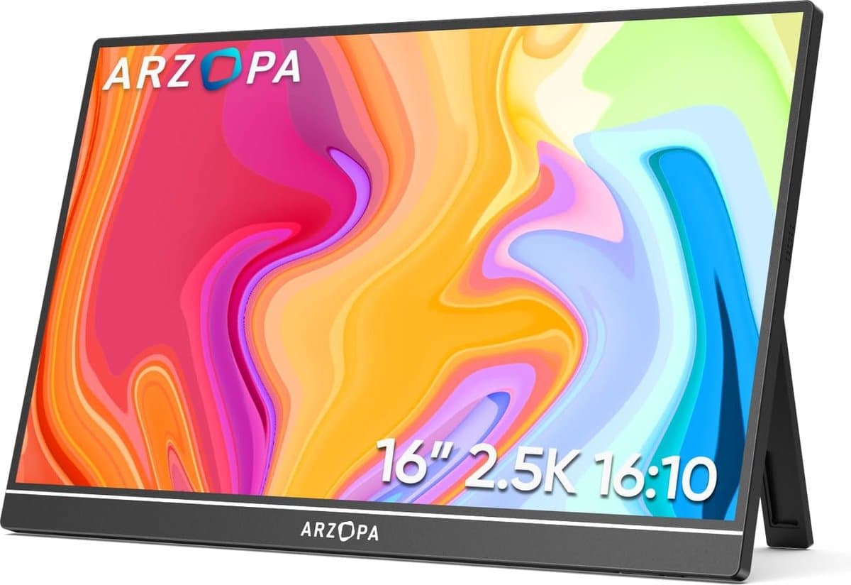Arzopa Z1RC 2.5K - Portable QHD Monitor - 100% sRGB - Hoge Kleurechtheid - 60hz - 16 inch — afbeelding 1