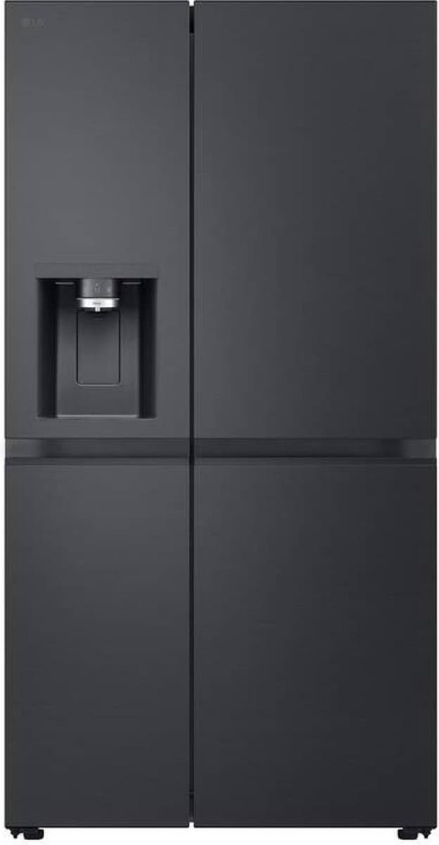 LG GSLE91EVAC Amerikaanse koelkast 628L met water- en ijsdispenser zonder leidingwerk - UVnano (99,99% bacteriën) - DoorCooling+ voor sneller koelen - ThinQ slimme bediening, stille en zuinige Smart Inverter. Energieklasse C — afbeelding 1