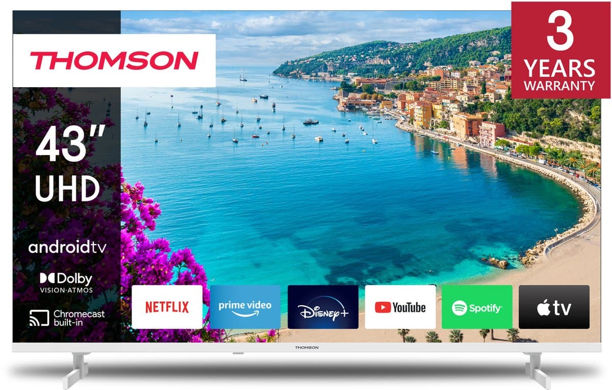 Thomson 43UA5S13W tv 109,2 cm (43") 4K Ultra HD Smart TV Wifi Wit — afbeelding 1