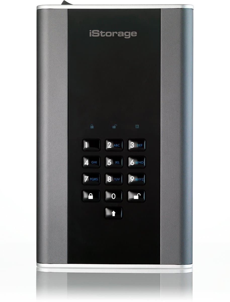 iStorage diskAshur DT2 - Externe harde schijf - 4TB - Cijfercode - Zwart — afbeelding 1