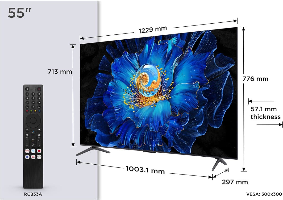 TCL 55C6KS - 55 inch - 4K QD-MiniLED - 2025 — afbeelding 1