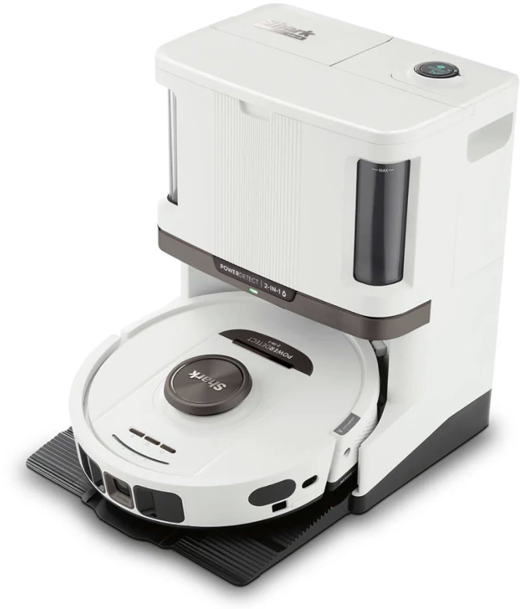 Shark PowerDetect NeverTouch Pro 2-in-1 Dweil- en zuigrobot – Wit – Besturing via App – Zakloos – Incl. accu – Incl. lader — afbeelding 1