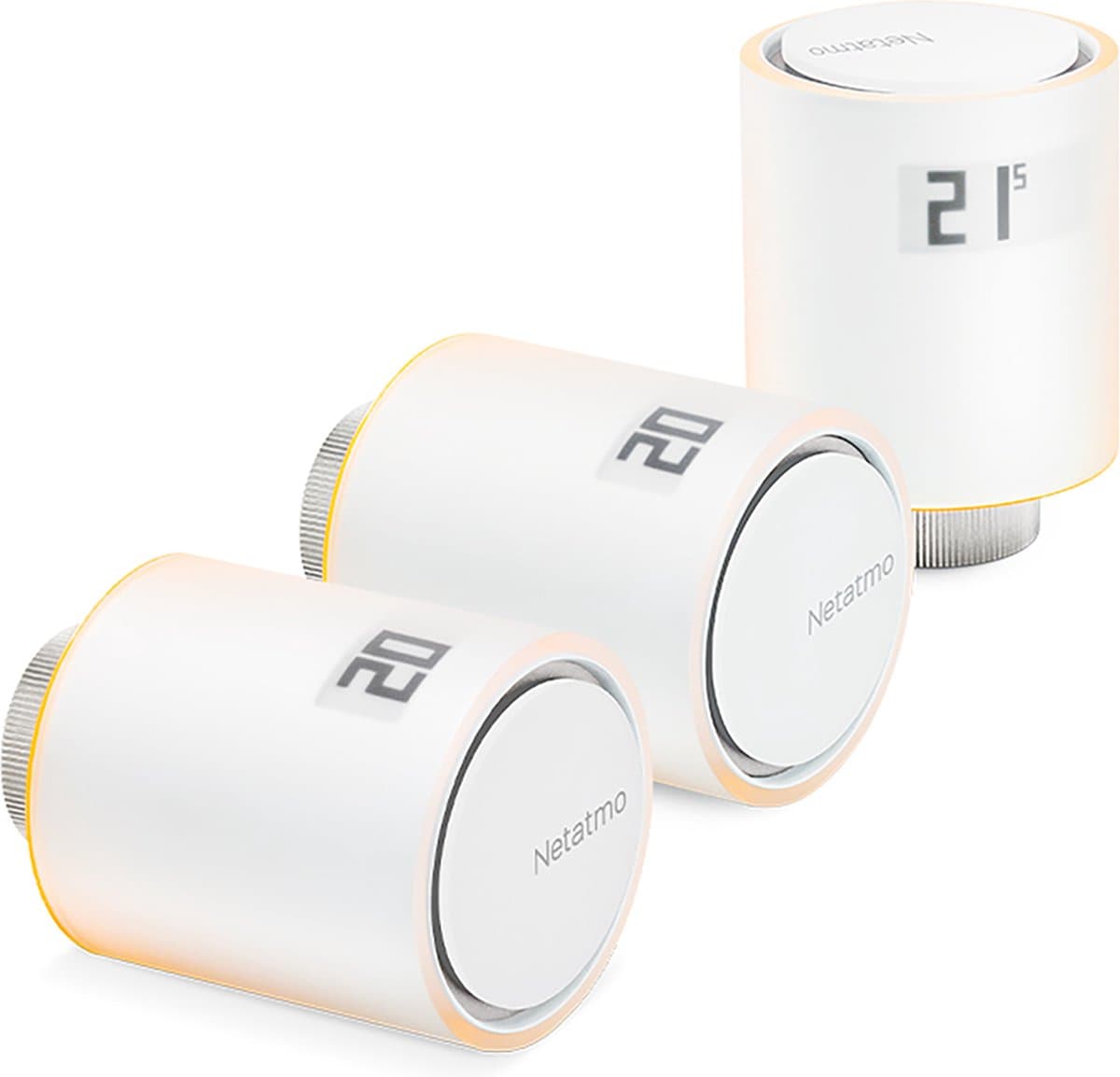 Netatmo Slimme Radiatorknop – Slimme Thermostaatknop – 3 Stuks Uitbreiding - geschikt voor Google Home, Alexa & Apple HomeKit — afbeelding 1