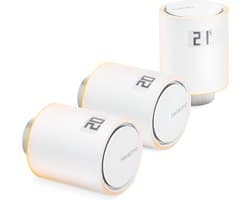 Netatmo Slimme Radiatorknop – Slimme Thermostaatknop – 3 Stuks Uitbreiding - geschikt voor Google Home, Alexa & Apple HomeKit