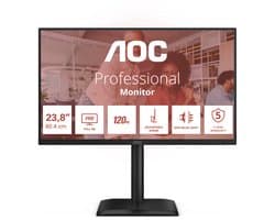 AOC E4 24E4CV computer monitor 60,5 cm (23.8") 1920 x 1080 Pixels Full HD LED Zwart
