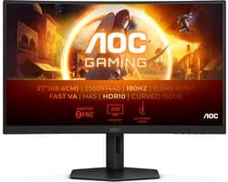 AOC CQ27G4X - Curved QHD Gaming Monitor - 180hz - Verstelbaar - 27 inch