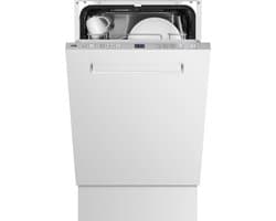 ETNA VW47SM - Vaatwasser volledig geintegreerd (45 cm) - 9 Programma's - 9 Couverts - Digitaal display - Aquastop - RVS bedieningspaneel
