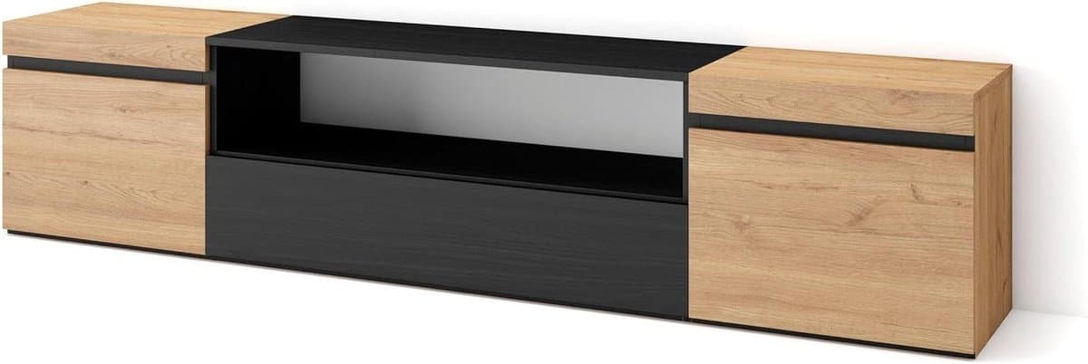 TV-kast - Tv-meubel opslag - Woonkamer organiseren - Ruimte voor elektronica - 200 x 45 x 35 cm — afbeelding 1