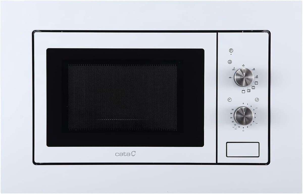 Inbouw Magnetron 20 Liter - 800W, 5 Vermogensniveaus & Ontdooifunctie - Wit/Inox — afbeelding 1
