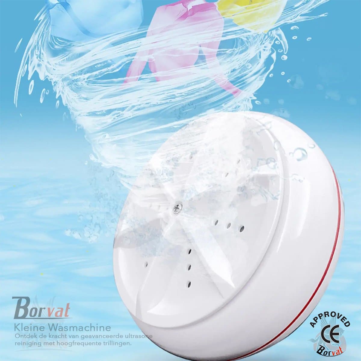 Borvat® - draagbare mini-turbo wasmachine - Kleine Wasmachine - Draagbare Wasmachine - Mini Wasmachine Met Centrifuge - Efficiënte en handige wasoplossing — afbeelding 1