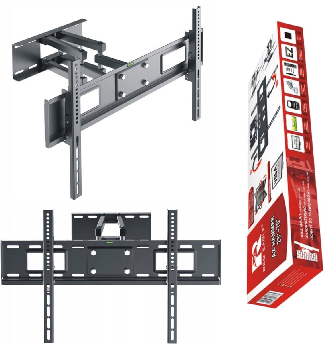 Red Eagle HAMMER Serie - Bevestigingsbeugel voor TV - 23-70 inch - Draaibaar - VESA 600x400 — afbeelding 1