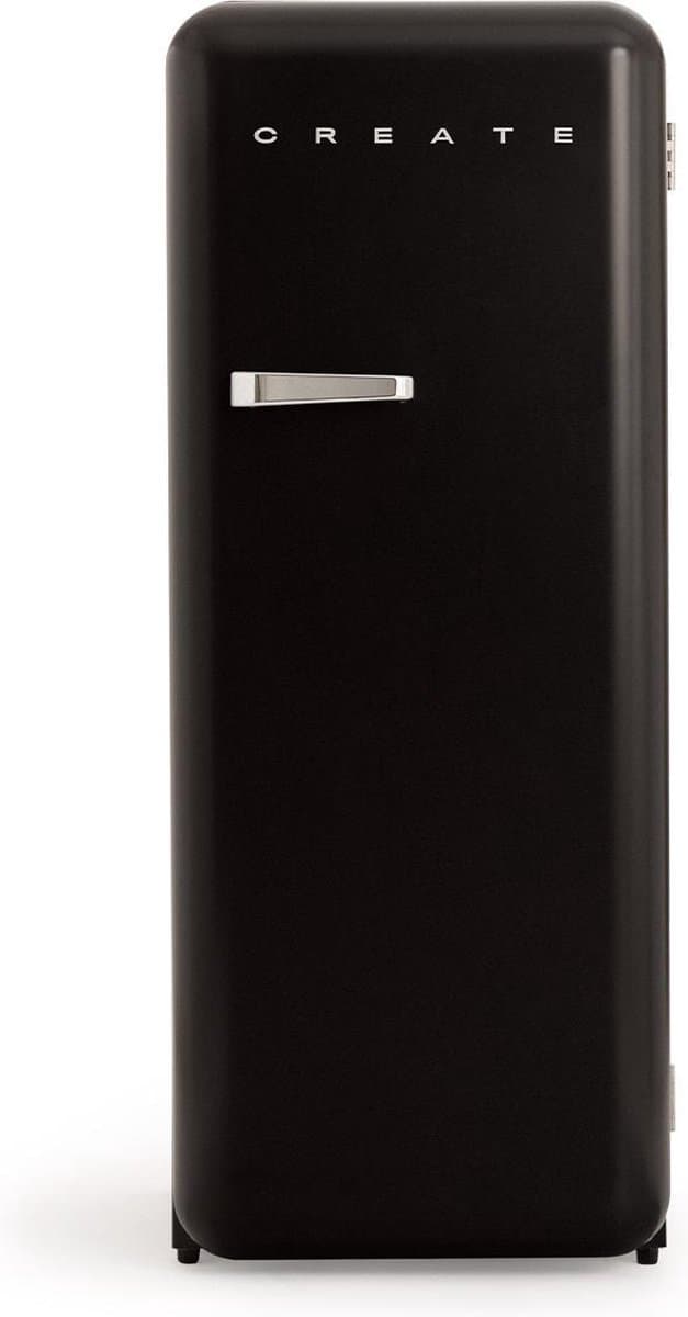 CREATE - Koelkast in retrostijl - Zwart - Handvat Zilver - FRIDGE RETRO 281L — afbeelding 1