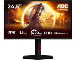 AOC G4 25G4KUR computer monitor 62,2 cm (24.5") 1920 x 1080 Pixels Full HD LED Zwart, Rood