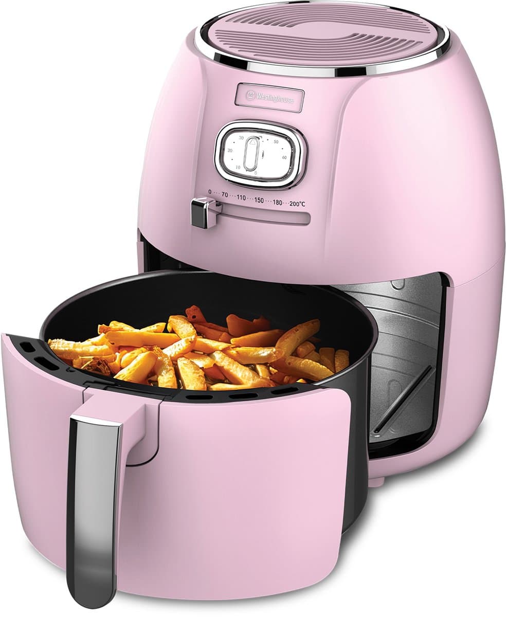 Westinghouse Retro Airfryer - 1500W - Heteluchtfriteuse - 4L - PFAS-Vrij - tot 200 Graden - Tot 4 personen - Roze — afbeelding 1