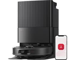Roborock Qrevo S5V-Robotstofzuiger met dock-12000 Pa zuigkracht-FlexiArm-dweilen-Reactief obstakel vermijden-Dubbele anti-klitfunctie-Warmeluchtdroging-Obstakelvermijding en slimme navigatie-Zwart