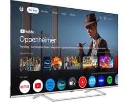 STRONG - TV 50" (126 cm) SRT50UG8773C QLED - Smart Google TV 4K UHD - Chromecast - Google Assistant - Dolby ATMOS - Doly Vision - Quantum dot colors - Drievoudige tuners - Wifi - Bluetooth - Port Ethernet - 4xHDMI + 2xUSB - NETFLIX
