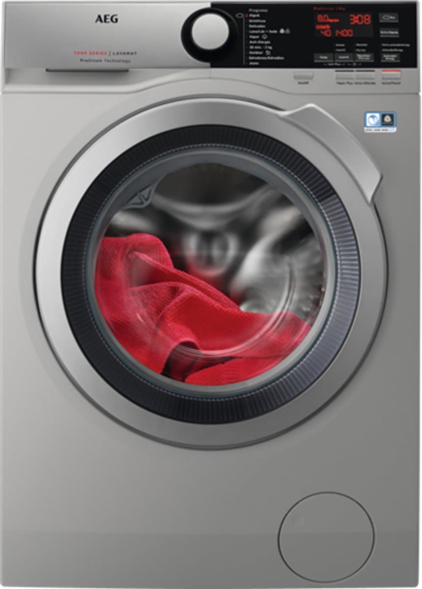 AEG L7FEE842S wasmachine Voorbelading 8 kg 1400 RPM Zilver — afbeelding 1